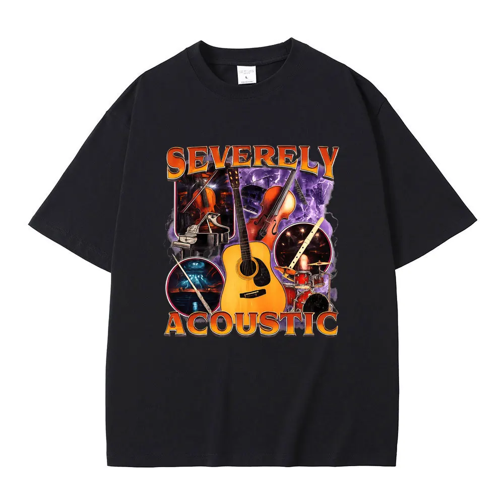 

Severely Acoustic Autism Funny Meme T-shirt Summer Men Women Clothing Casual Vintage Oversized T Shirts Men's Cotton T-shirts