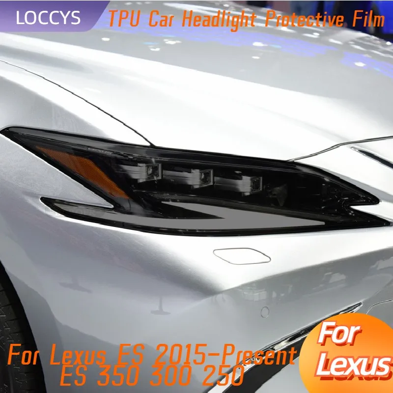 

For Lexus ES 2015-Present ES 350 300 250 Car Headlight Protection Tint Film Smoke Black TPU Transparent Sticker Accessories