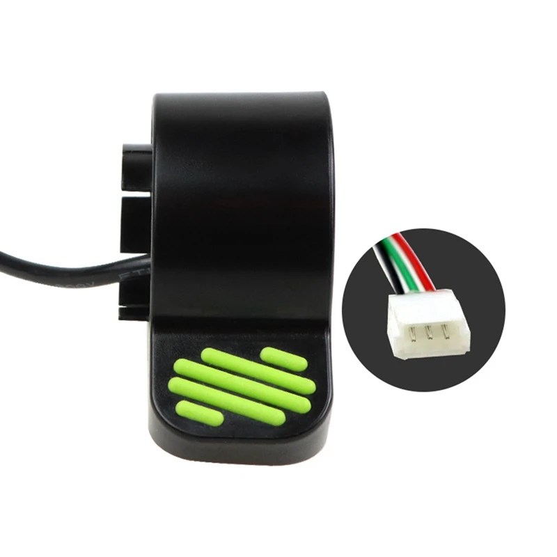 Acelerador plegable para patinete eléctrico, acelerador de pulgar, plástico negro y verde, 1 unidad