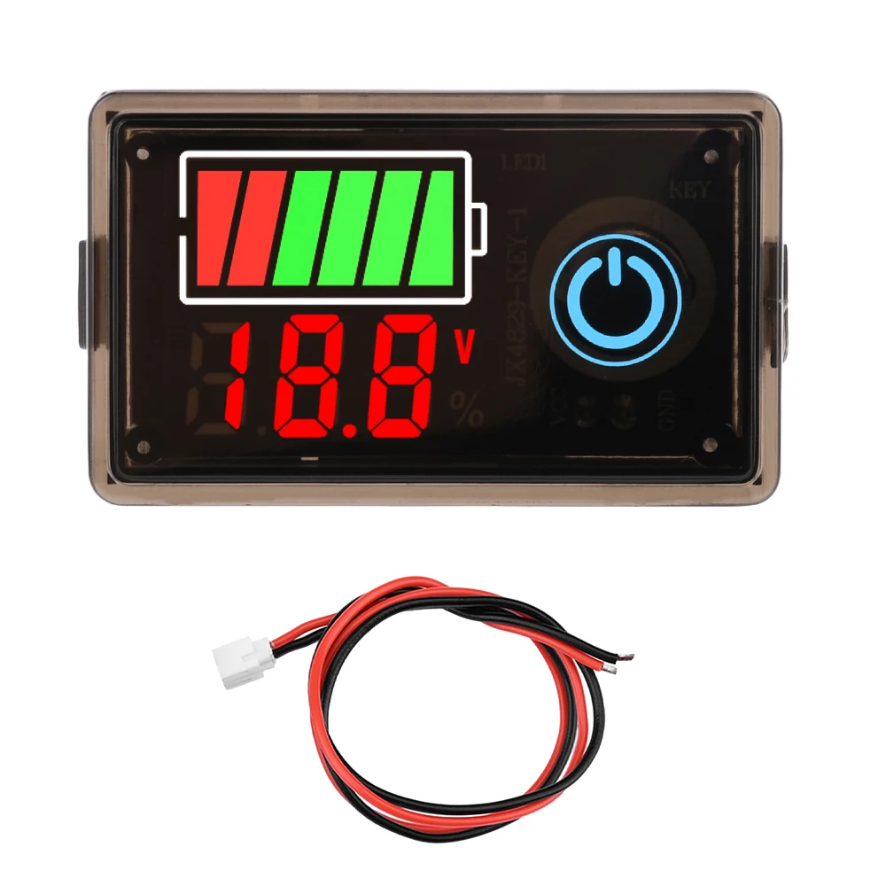 DC8-100V Autobatterie Voltmeter Ladezustand anzeige Lithium-Batterie-Kapazitäts messer Test anzeige LED-Tester Touch-Schalter