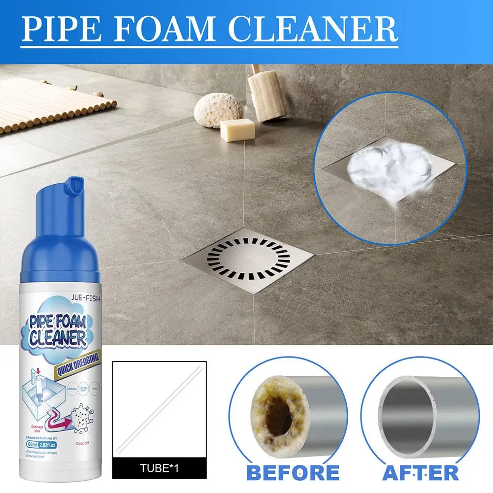 Drain Foam Cleaner Clog Remover Pipe Pool Sewer Cleaning Sink Drain Cleaner Deodorant Household Sink Toilet Cleaning Foam Spray