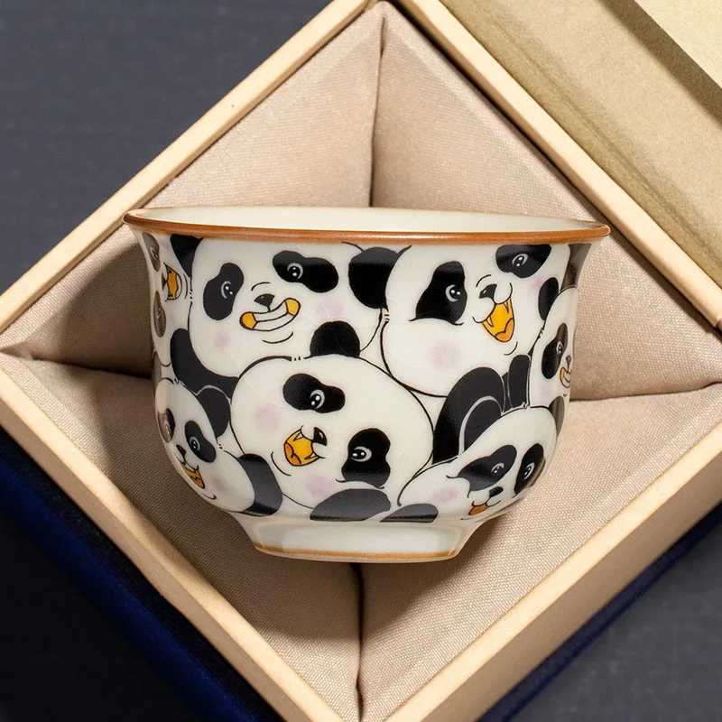 Ruyao Bear Gathered Tea Cup Master Cup Single Cup Open Piece Tea Cup High-grade Personal Dedicated Ceramic Sample Tea Cup