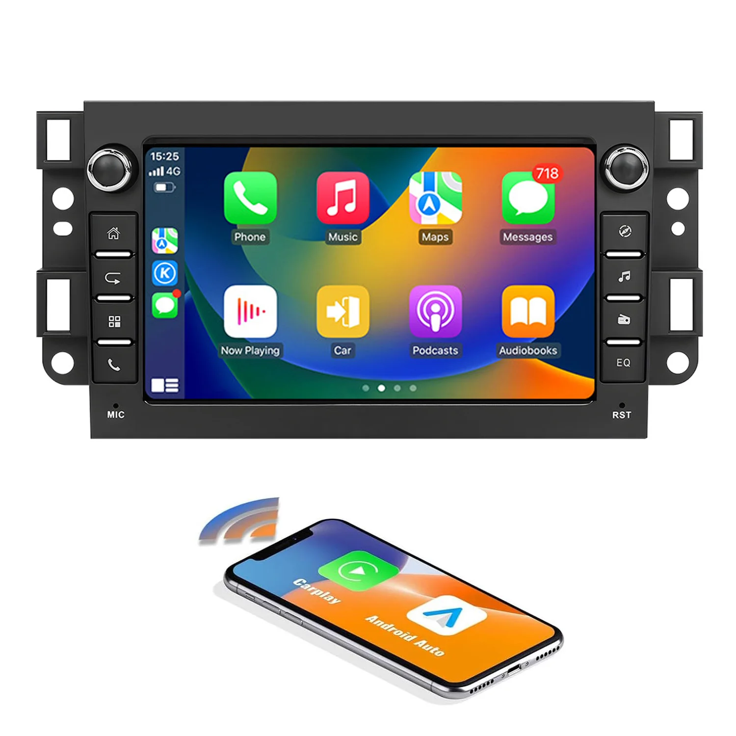 wireless Bluetooth Carpaly GPS Android Auto Car radio Navigation+HD Reverse camera For Dodge Caliber Reise Avenger Chrysler 300C