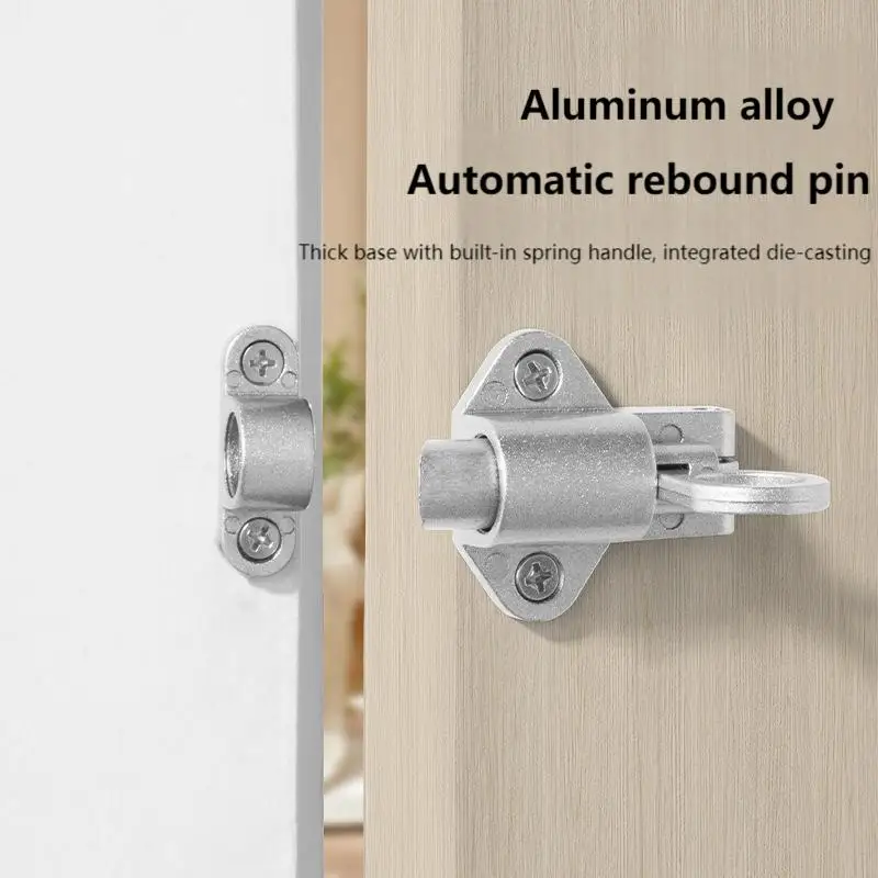 Broche automatique à ressort en alliage d'aluminium, 1 pièce, porte coulissante et fenêtre, fermeture automatique, boucle de verrouillage de fenêtre à battants