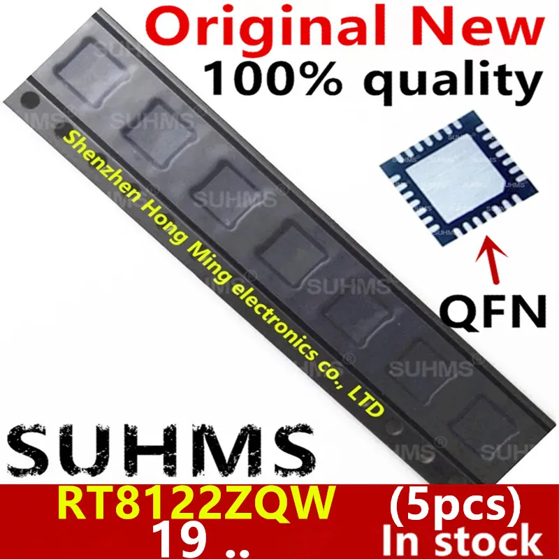 (5 ชิ้น) 100% ใหม่ RT8122ZQW RT8122 19 EF 19 2K 19... QFN-28