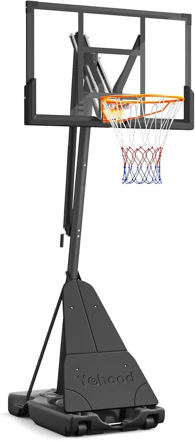 Hoop Outdoor Portable, 10ft Quickly Adjustable Basketball Goal System with 44 Inch PC Backboard & Wheels for Court/Backyard/Driv