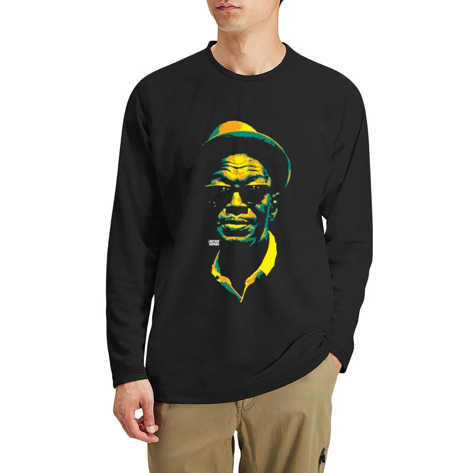 

Lightnin Hopkins v3 Long T-Shirt sublime t shirt Oversized t-shirt anime clothes Men's cotton t-shirt