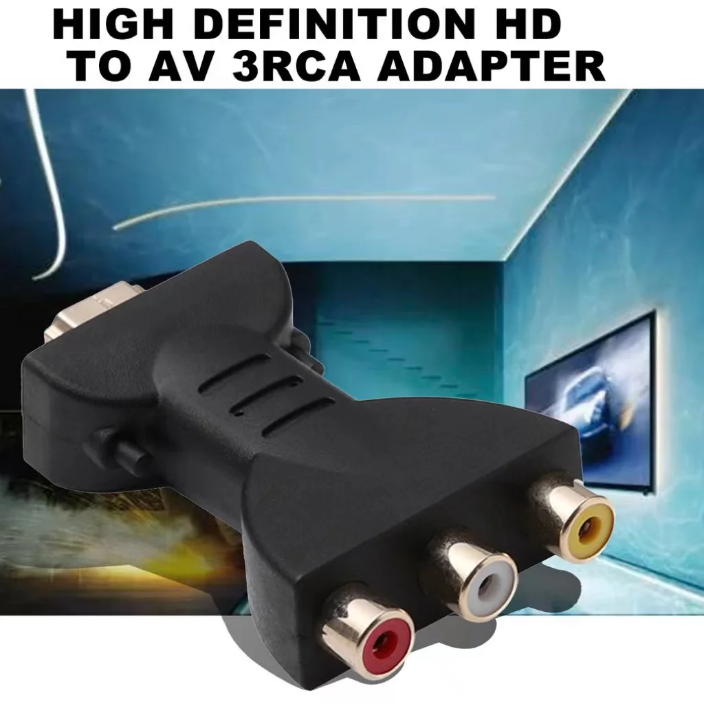 HDMI-совместимый с AV преобразователем 3 RCA Full HD видео 1080P AV Scart композитный адаптер