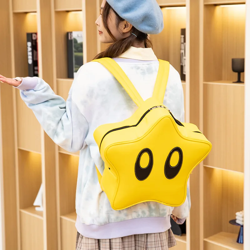 

Chikage Five-pointed Star Backpack Personality Y2K Millennium Sweet Cool Cute Schoolbag Multi-function Niche Personality Bag