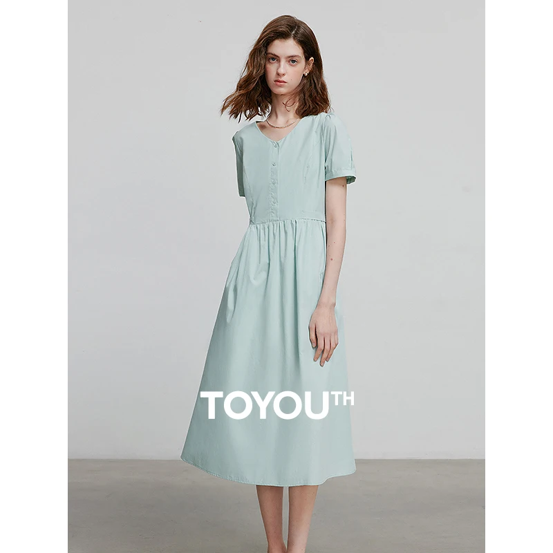 TOYOUTH Women Dress 2025 Summer New Elegant Dress 8529064