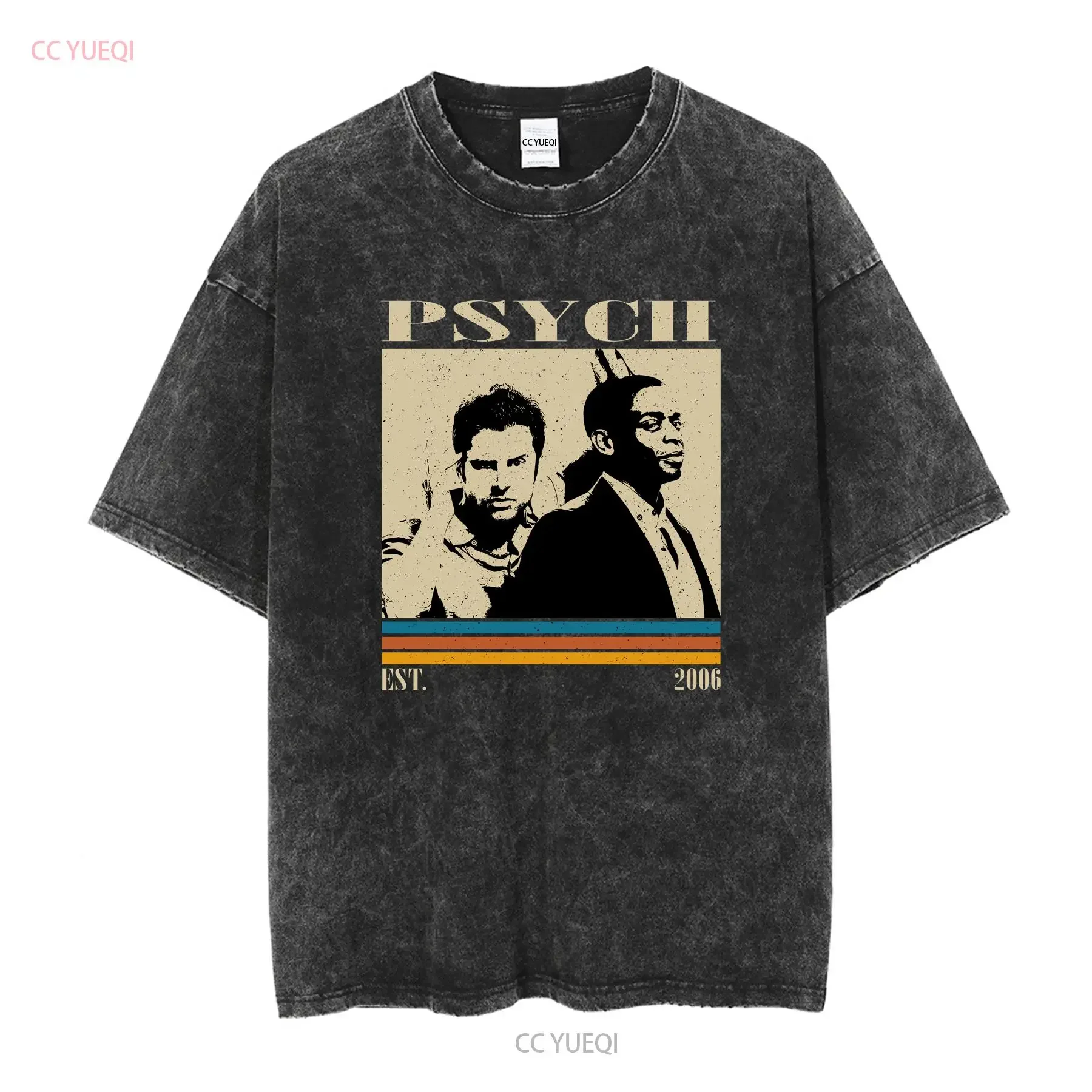 Psych T Shirt Tv Series Film Movie Vintage Retro s for him long or short sleeves vintage Washed Unisex streetwear fashion Soft image 2