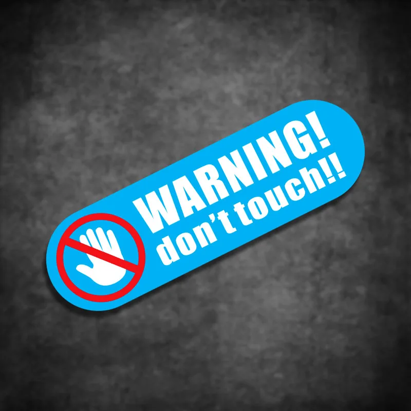 1pc Do Not Touch Warning Sign Car Stickers Auto Window Body Bumper Decoration Cover Scratches Vinyl Decals Vehicle Accessories