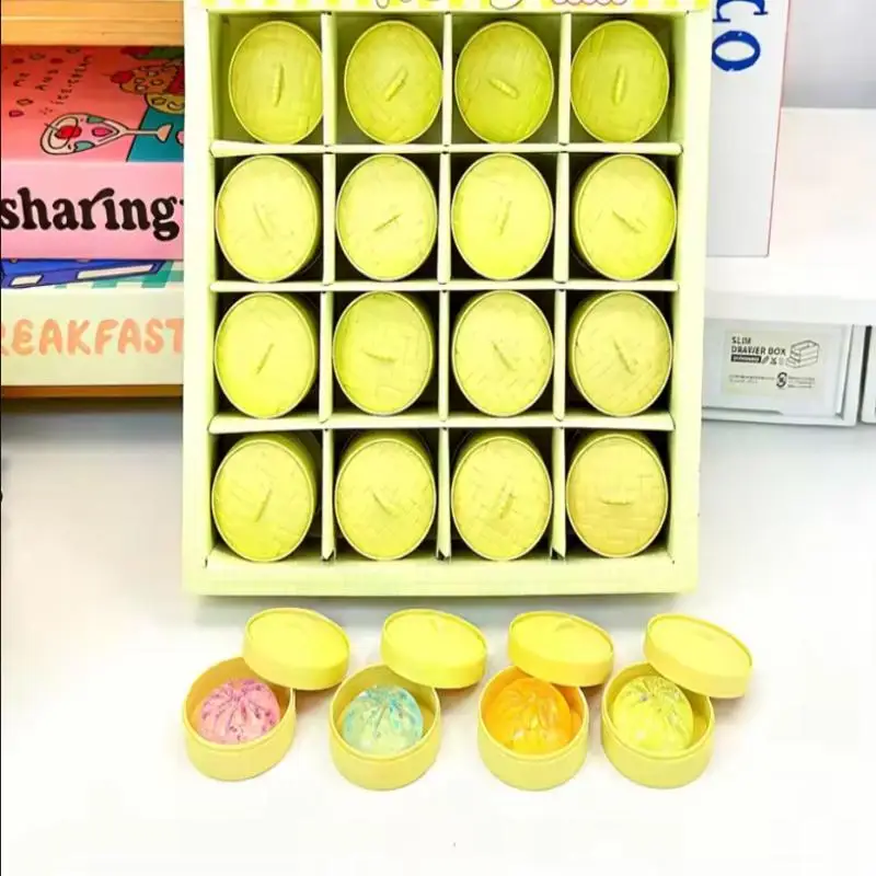 New Crystal Bun Cute Mini Soup Dumpling Shaped Stress-relief Squeeze Toy Venting Office Prank Toy Slow Rebound Fun Gift