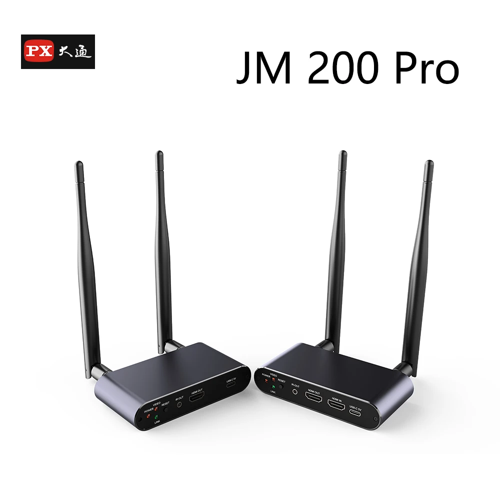 

PX JM200 Pro Wireless Screen Thrower HDMI Wireless Extender Transmitter 200M HD Video Laptop to TV Monitor Projector 1080P HD