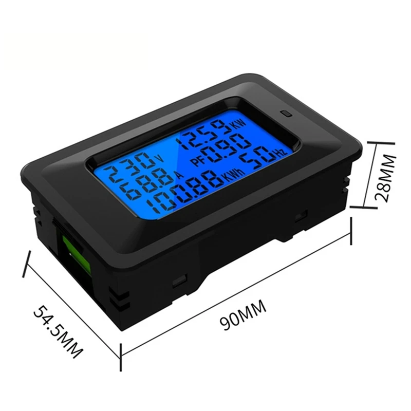 DTA6 20A AC 110-250V LED Digital Voltmeter Ammeter Power for Energy Meter PS06-20A Multi-function Monitor
