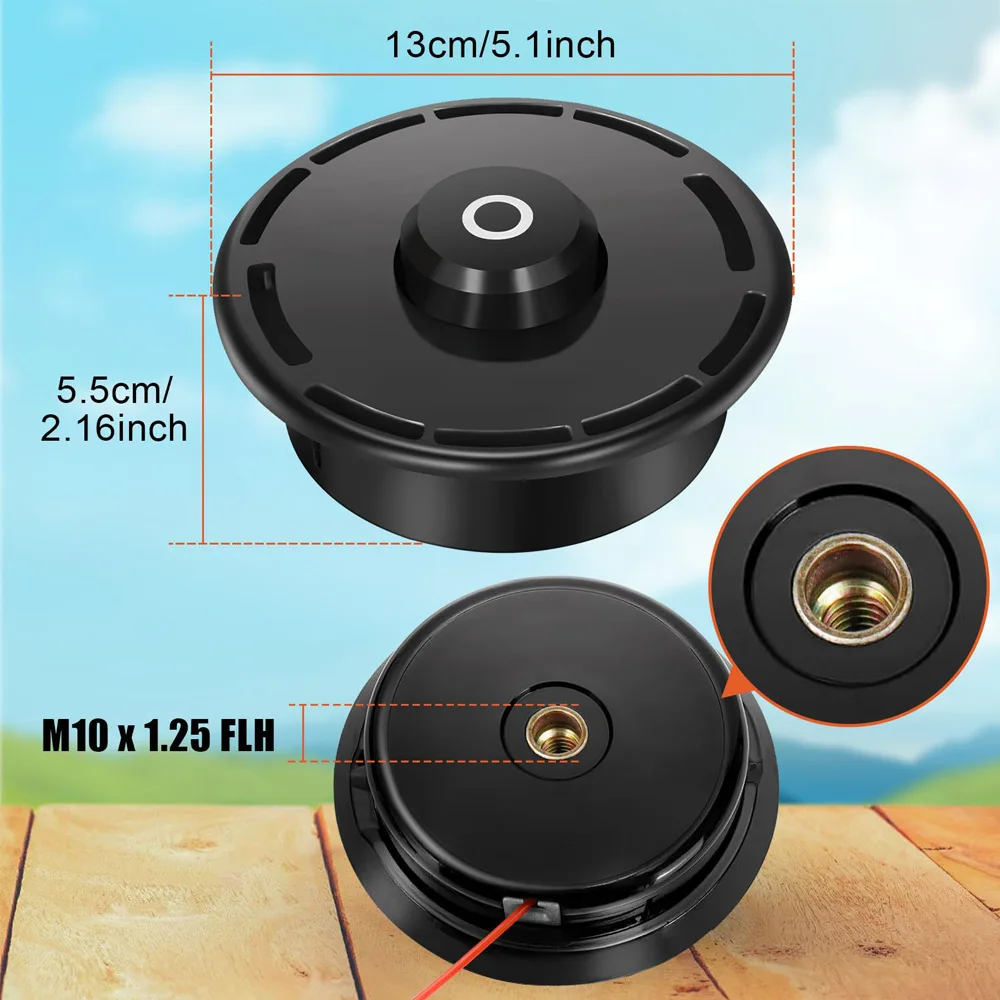 Easy Load Trimmer Head For Komatsu Husqvarna Brush Cutter Lawn Mower Parts Garden Tool Durable Nylon Grass Cutting Head
