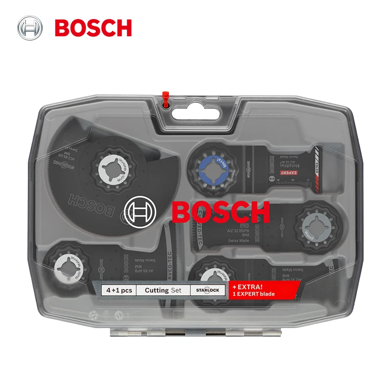 Bosch StarLock 5-Piece Multi-Cutter Blade Set, Carbide & BiM Blades for Steel Wood Plastic Metal Cutting