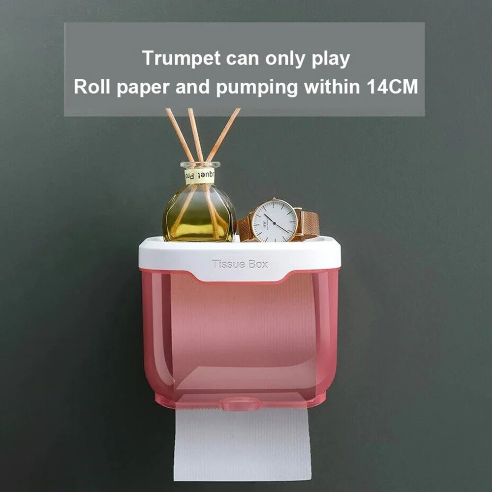 Wall Mount Bathroom Tissue Box Waterproof Storage Toilet Paper Storage Rack Organizer Paper Towel Holder Home Toilet Tissue Box