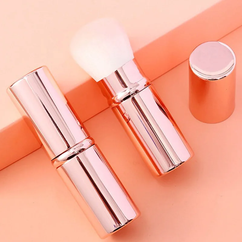 1Pcs Loose Power Foundation Blush Makeup Brush Mini Retractable Portable Blusher Face Brushes Beauty Cosmetic Travel Tools