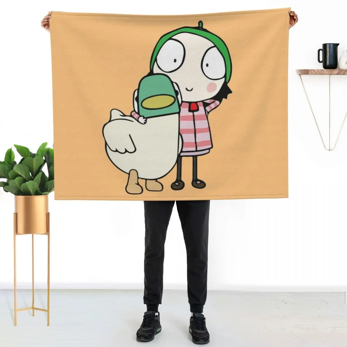 Sarah and Duck having fun Throw Blanket sofa bed Thermal Thin cosplay anime Soft Beds Luxury Throw Blankets
