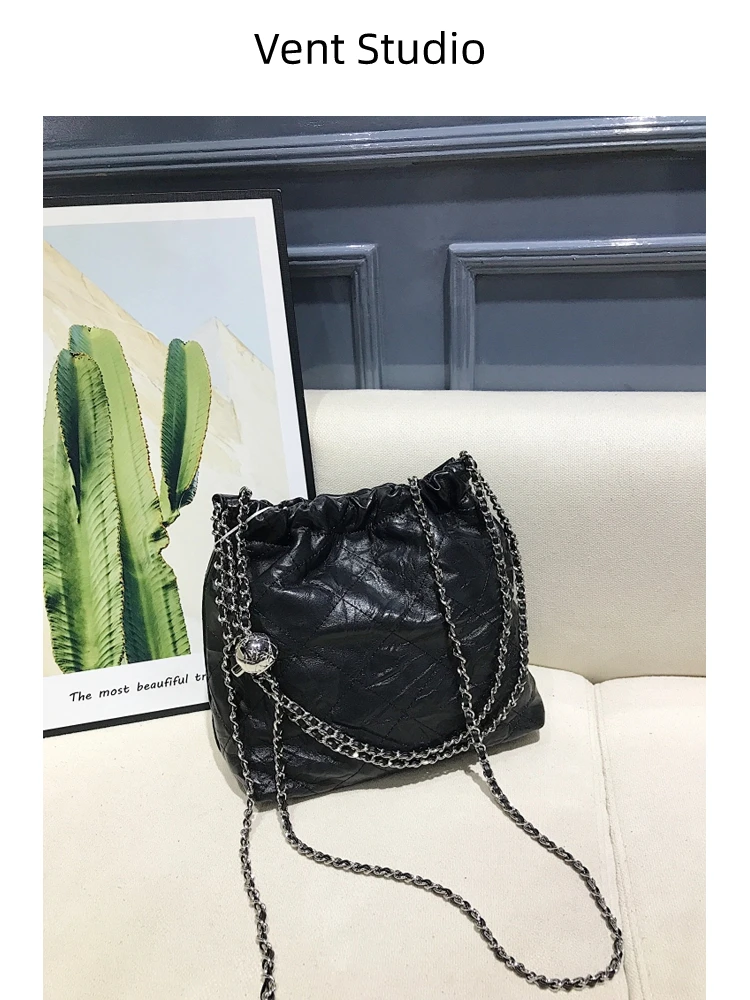 

Women's 2023 New Folded Leather Buet Bag Small Fraance Sle Diamond Chain Mobile Phone Bag Crossbody Single oulder Bag