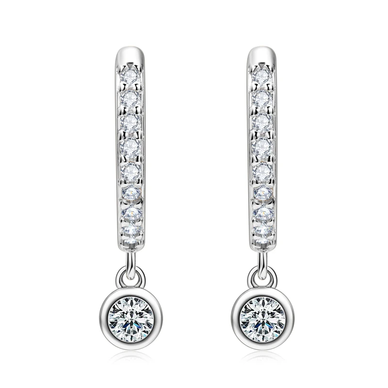 Lnngy 3 mm 4 mm Lünette Moissanit Tropfen Ohrringe Brinco Prata 925 Sterling Silber Ohrring für Frauen Mädchen Anhänger Schmuck Geschenk – Detail 15
