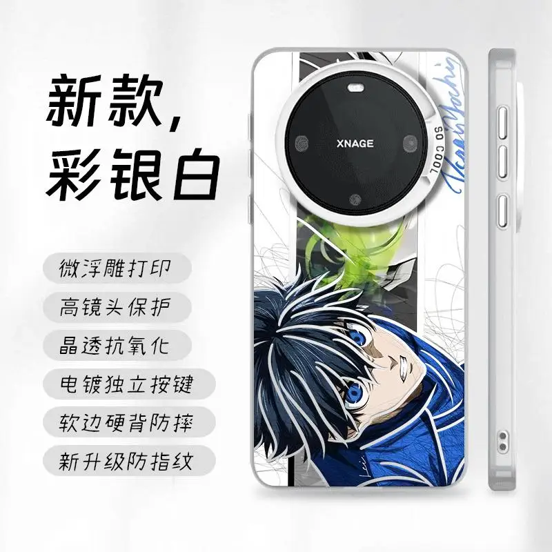 اليابان كرة القدم أنيمي الأزرق قفل قضية الهاتف آيفون 17 16 15 14 13 12 11 برو ماكس زائد الهواء البسيطة Selfish Isagi Yoichi الغطاء الخلفي