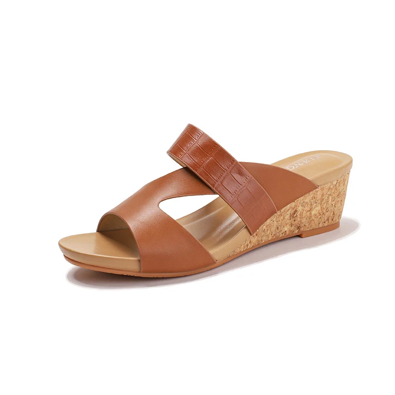 

Women's outdoor wedge sandals with thick soles, open-toed, one-strap design, versatile, lightweight, comfortable summer