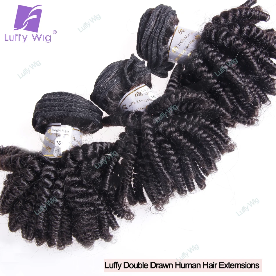 Funmi Curl Double Dawn fasci di capelli umani trama riccia rimbalzante estensioni dei capelli umani veri Remy brasiliani per le donne nere rufy
