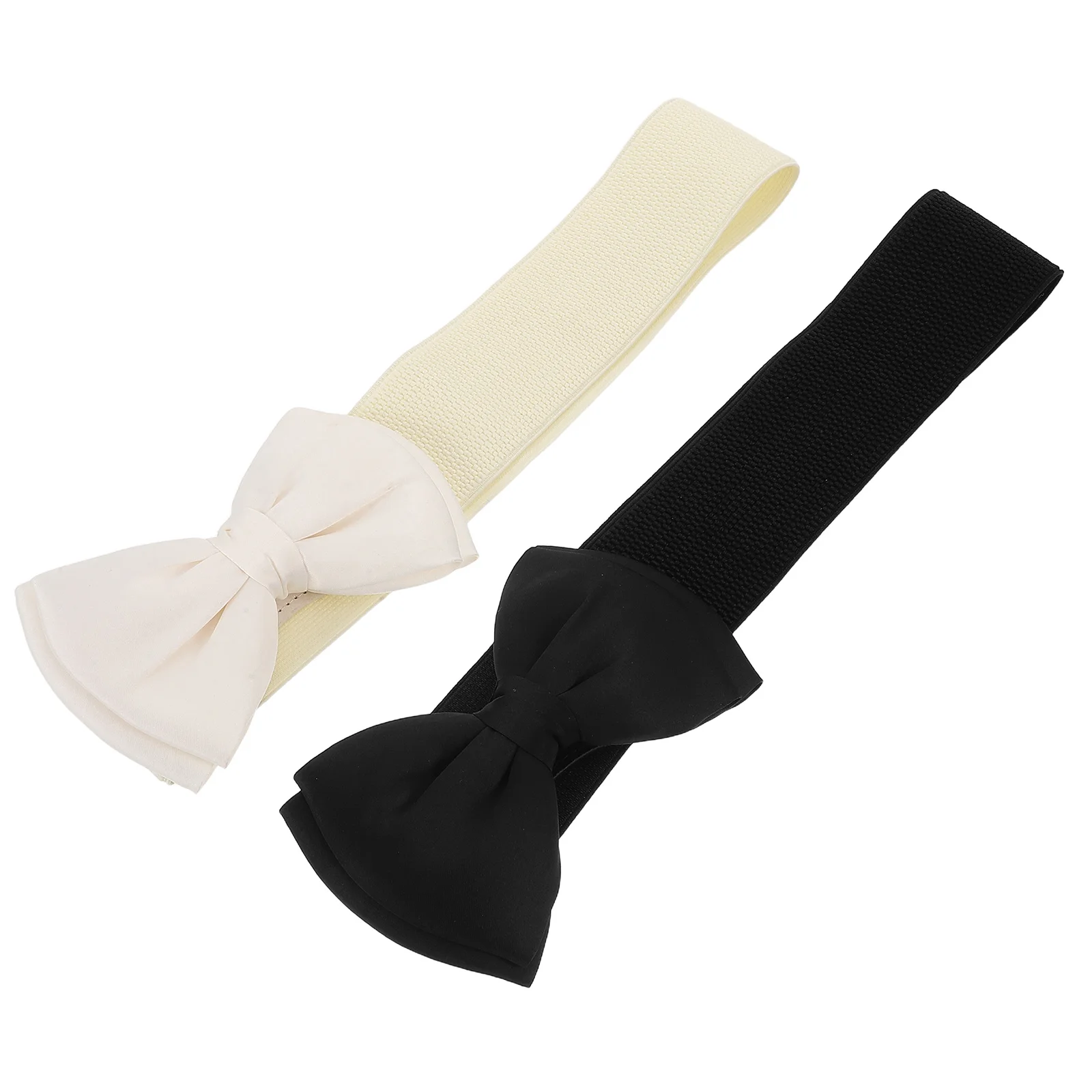 2 قطعة حزام خصر بعقدة على شكل فيونكة من الشيفون المطاطي حزام عريض لملحقات فستان الحفلات القابلة للتمدد 75 سنتيمتر #1