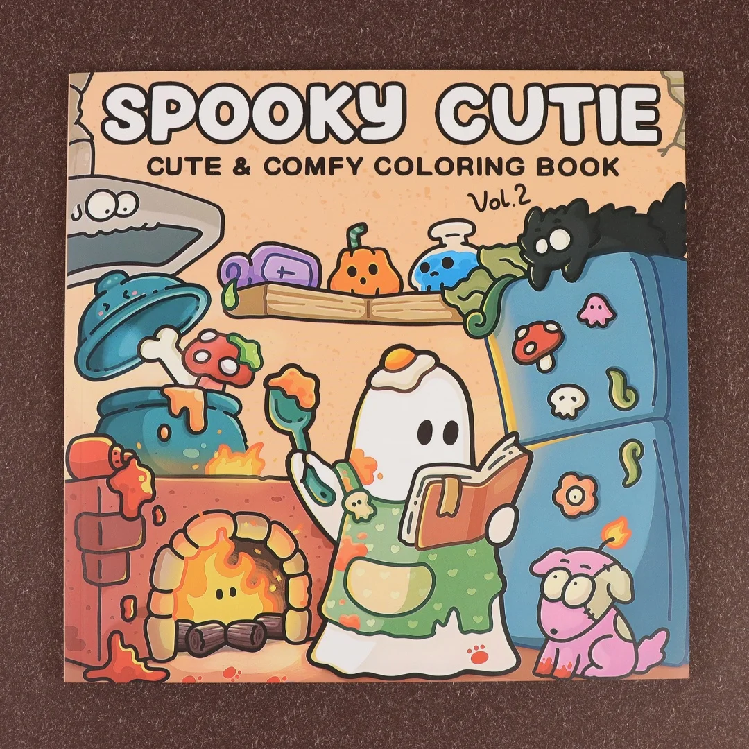 

Spooky Cutie Coloring Book - Deluxe Edition, Thick Paper with Charming Ghost Creatures & Cozy Autumn Scenes