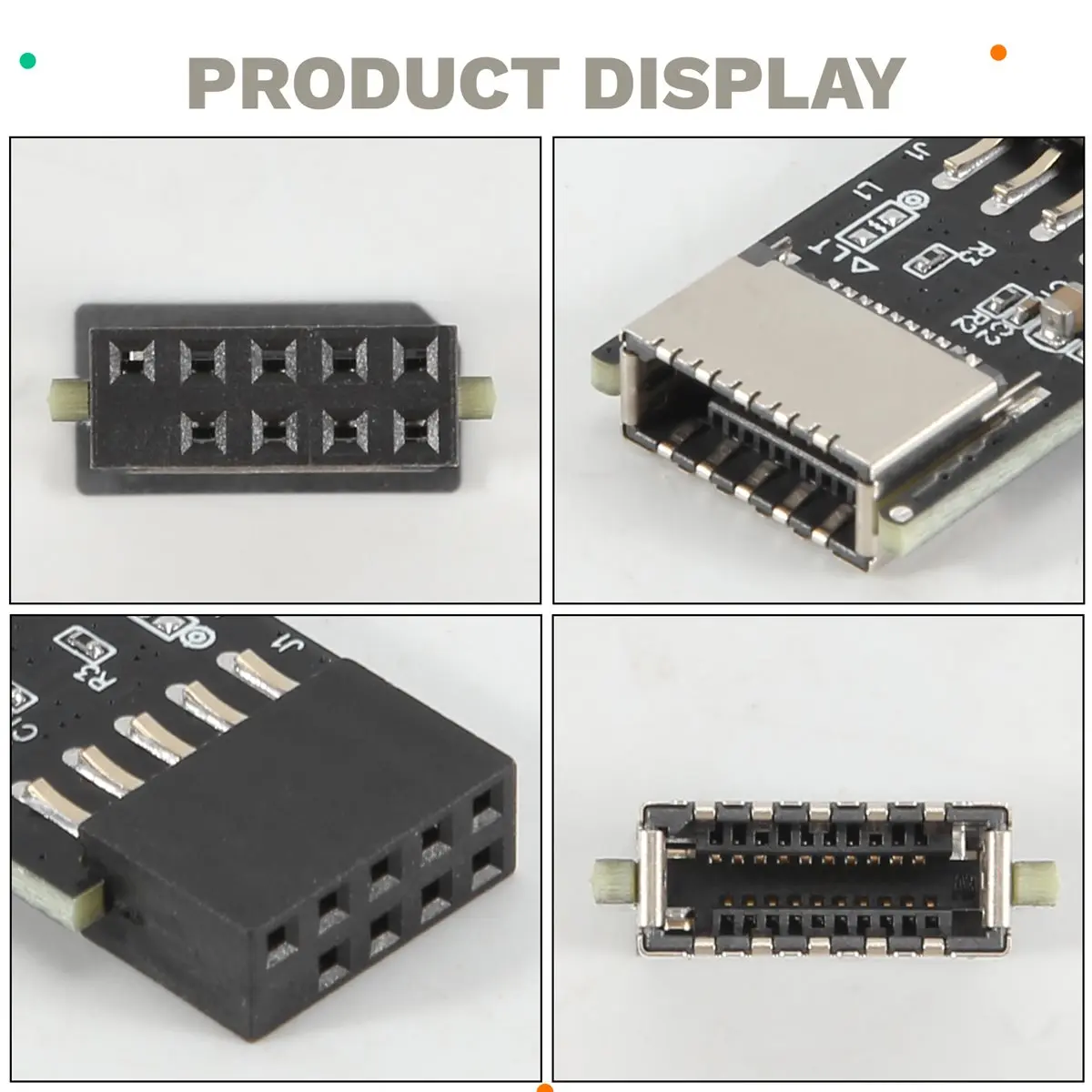 A64K Motherboard USB2.0 9Pin to TYPE-C A-KEY Front Connector Converter USB3.2 TYPE-E Interface Header Adapter