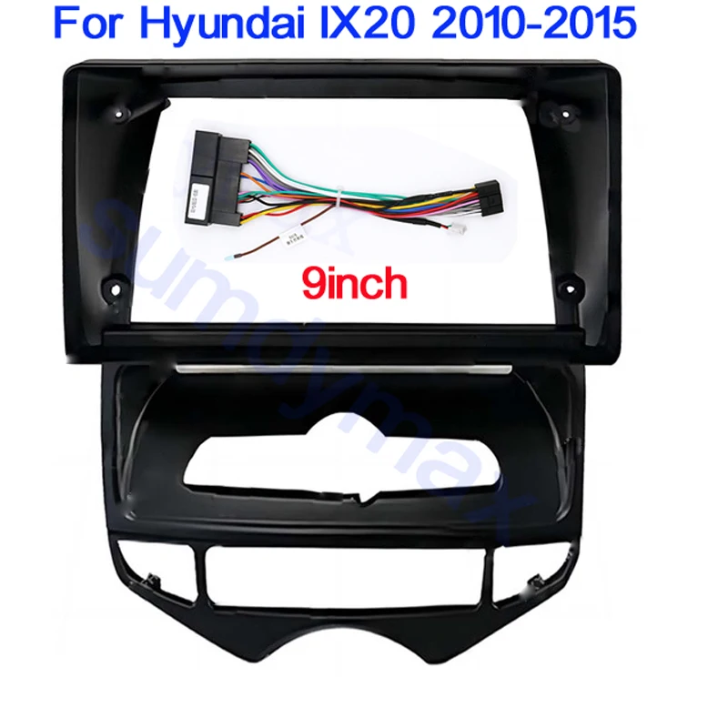 

9 inch 2 Din Car Radio Fascia for Hyundai IX20 2010-2015 DVD Stereo Frame Plate Adapter Mounting Dash Installation Bezel