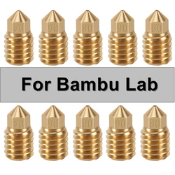 Boquilla de impresora 3D, boquillas de latón para Bambu Lab X1C/ P1P/ P1S, 1 ~ 10 piezas, de carbono