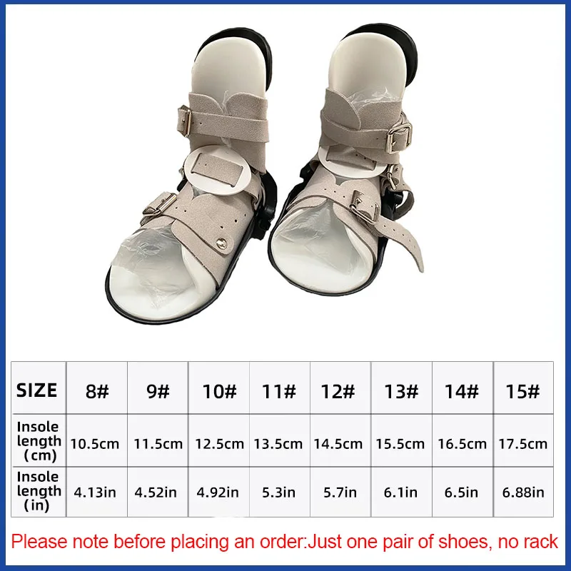 1Pair Orthopedic Soft Dennis Brown Shoes Club Foot Corrective Shoes for Rehabilitation Children Walking Shoes-No Shoe Rack