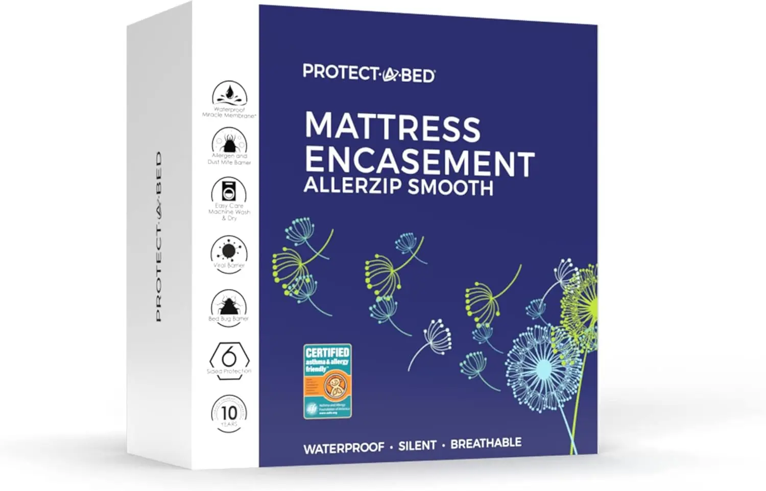 

Waterproof Mattress Encasement, Queen Size, 12-18 Inch Deep, 6-Sided Protection, Zippered Cover