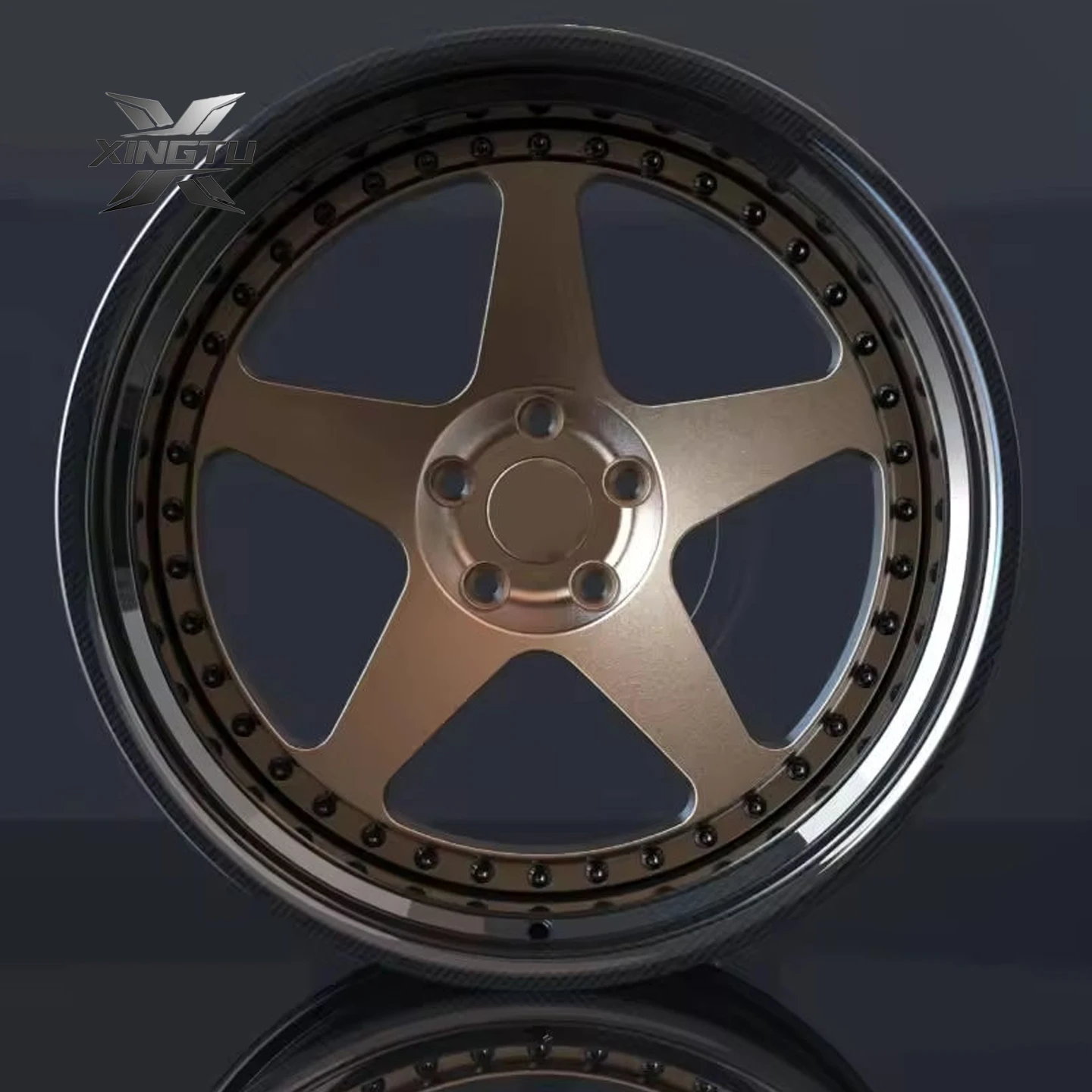 

Hot-selling Carbon Fiber 2 Piece Rims 5x114.3 5x112 5x120 2 Piece Deep Concave Dish Forged Car Wheels Rims 18 19 20 21 22Inch