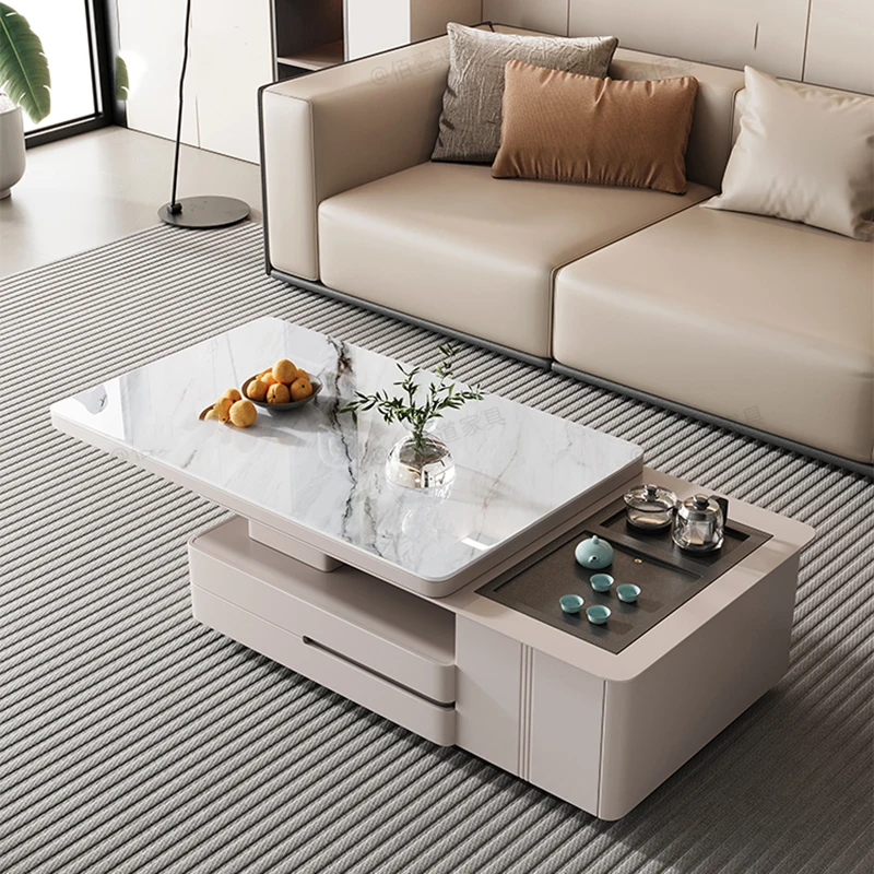 Traditional Small Coffee Table Luxury Multi Function Modern Tea Mobile Table Center Smart Mesas De Centro Para Sala Furniture