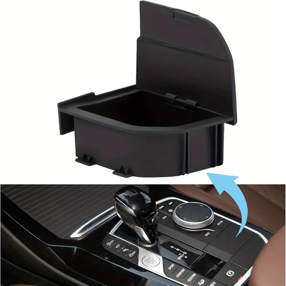 For BMW 3 4 Series G20 G21 G28 G22 G23G 26 2020-2024 I3 X3 X4 Z4 Black ABS Central Control Gear Storage Box Sleek Organizer view 3
