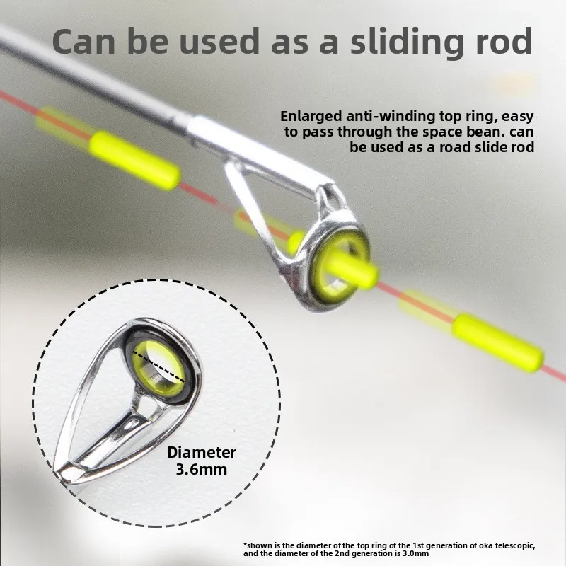 صنارة صيد تلسكوبية قابلة للتعديل من الاهتزاز ML، قصبة صيد عائمة صغيرة محمولة من الكربون قابلة للتعديل #3