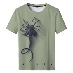 Camiseta con estampado 3D de Alien Art para hombre, ropa informal diaria, camisetas Harajuku con gráfico de película de Alien de terror, novedad de verano