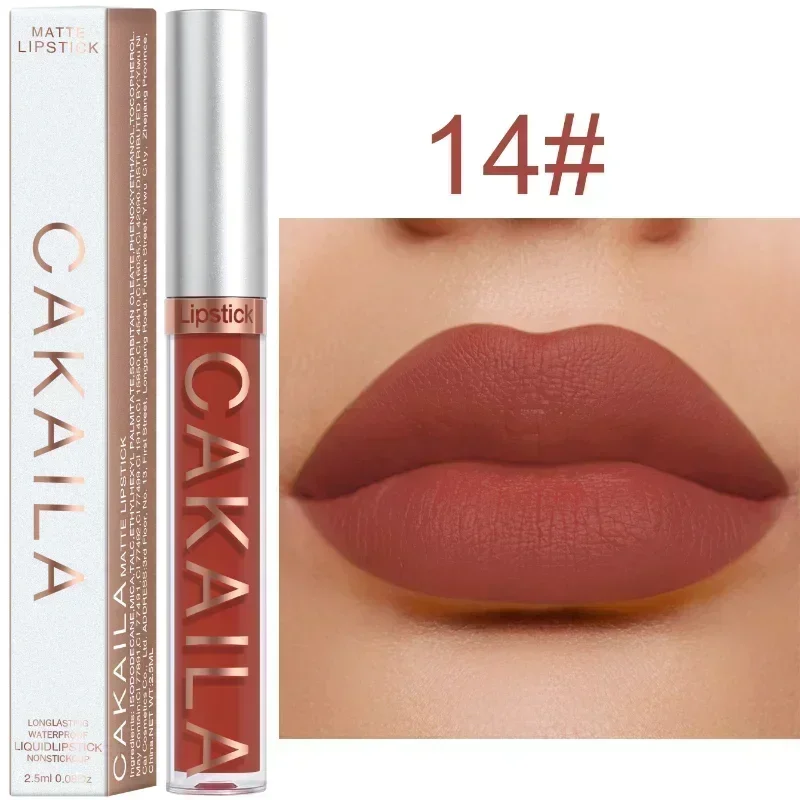 Velvet Matte Lip Gloss 18 Colors Lasting Waterproof Nude Liquid Lipstick Moisturizing Non-stick Cup Lip Glaze Makeup Cosmetics