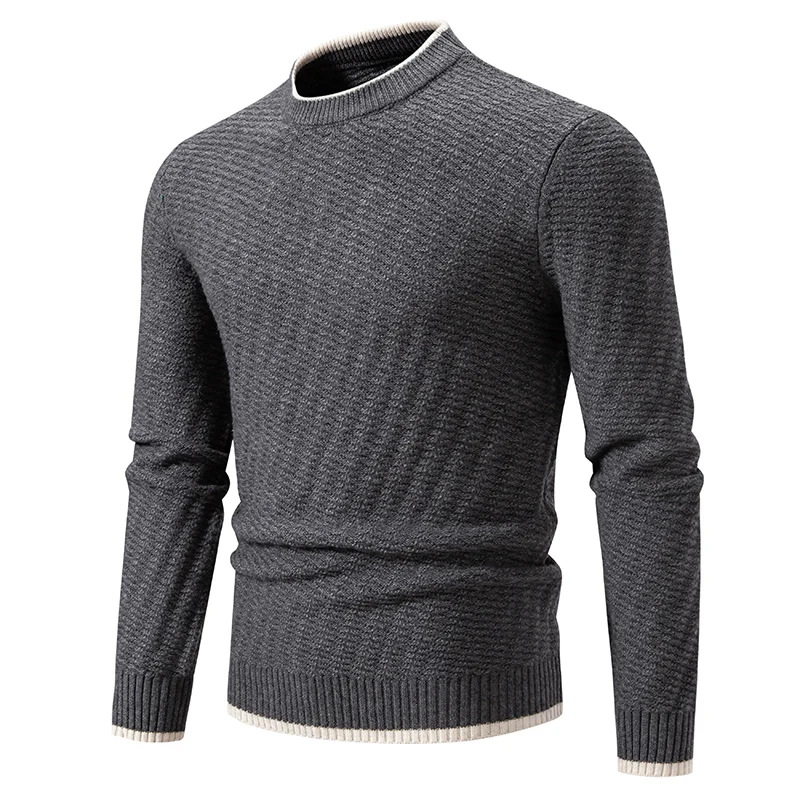 Autumn New O-Neck Pullovers Sweater Men Fashion Casual Knitted Pullovers Mens Slim Fit Knitwear Long Sleeve Streetwear Sweaters