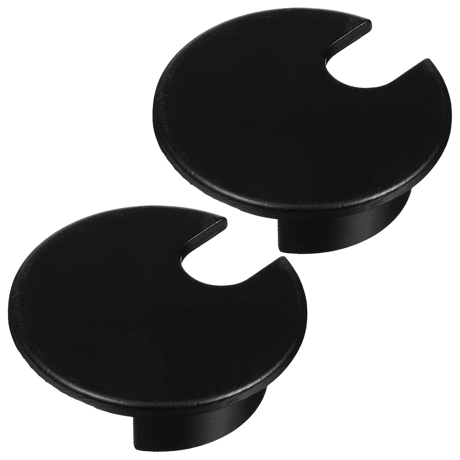 ฝาครอบรูสายไฟแบบกลม 2 ชิ้น สำหรับจัดระเบียบสายไฟบนโต๊ะทำงาน อุปกรณ์จัดการสายเคเบิลสำหรับคอมพิวเตอร์ในสำนักงาน