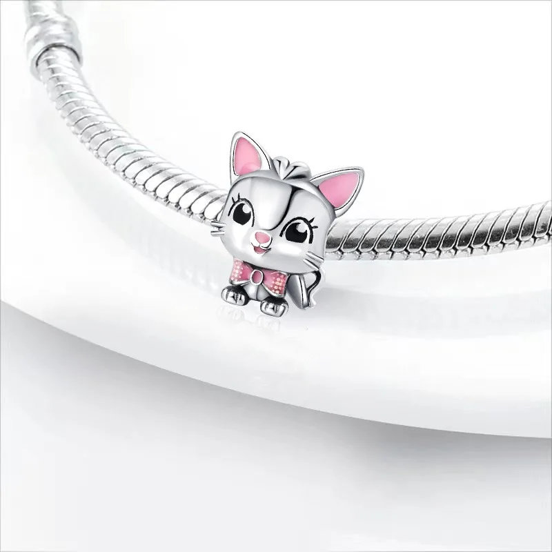 Fine 925 Silver Minnie Cute Cartoon Doll Series Dangle Charm Beads Fit Original Pendant Bracele Necklace Diy Women Jewelry Gift