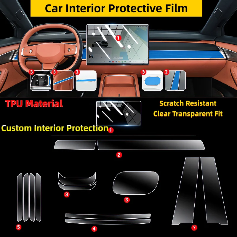 For NIO Onvo L60 dedicated interior film dashboard screen car interior transparent TPU anti-scratch protective film