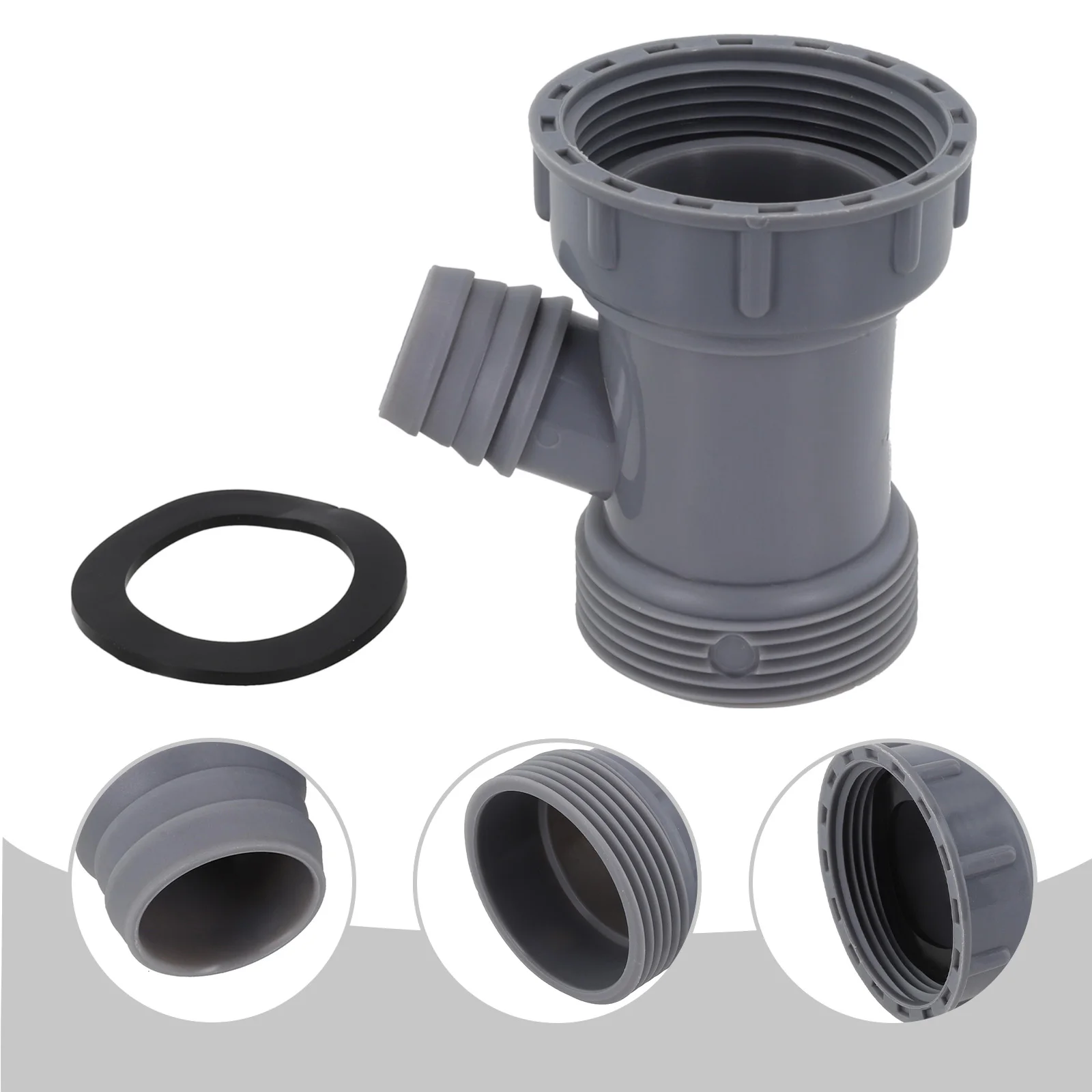 Conector de tubo fêmea adaptador de drenagem de pia de cozinha conector de tubo versátil material pp conector de mangueira de drenagem de construção