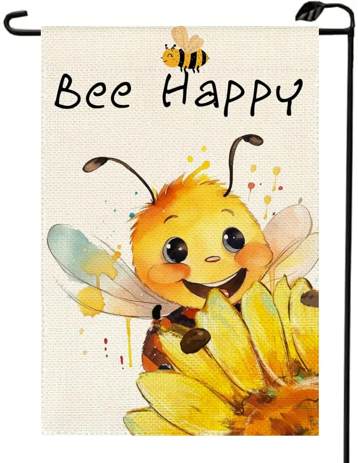 Summer Bee Happy Sunflower Garden Flag 12x18 Inch Double Sided Cute Party Holiday Small Yard Flags Outside Decorations For Y WZZ