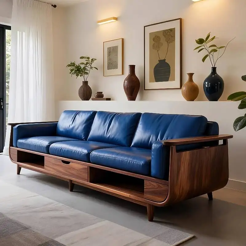 Blue Italian Living Room Sofas Designer High Luxury Modern Sofa Living Room Compressed Lazy Banken Woonkamer Furniture For Home
