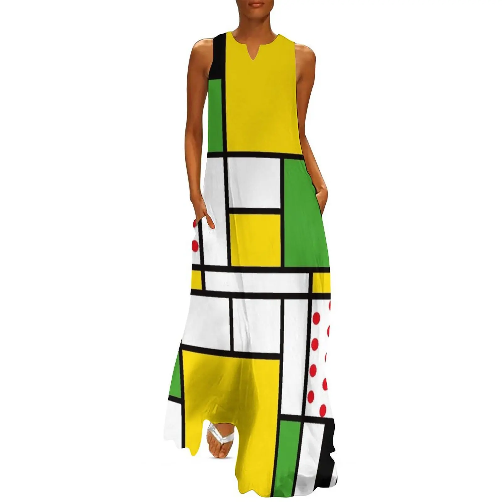 Mondrian - Bicycle Long Dress fairy dress dress summer african dresses for woman